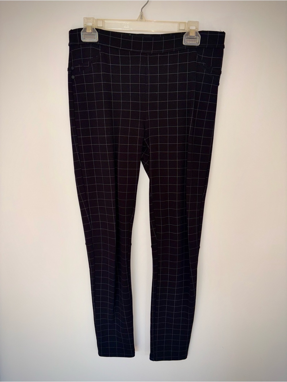 Sanctuary Black Windowpane Slim Pants Career Core - Picture 3 of 8